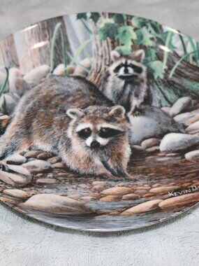 Bradford Exchange vintage 1987 "The Raccoon" plate.